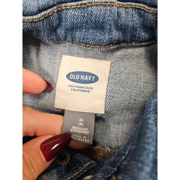 Old Navy Jean Jacket Girls Size Medium 8 Blue Jean - Picture 4 of 7